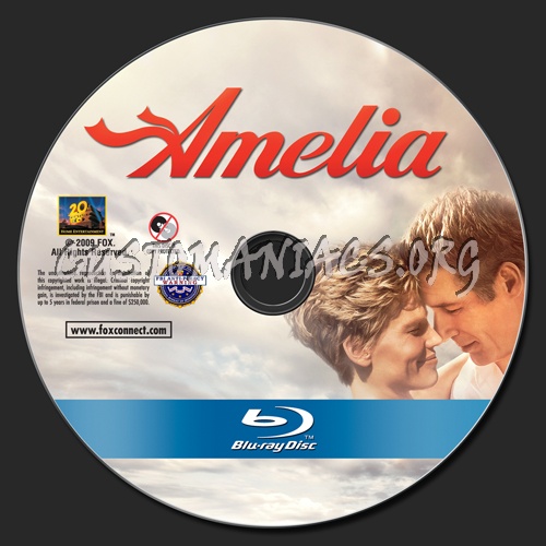 Amelia blu-ray label