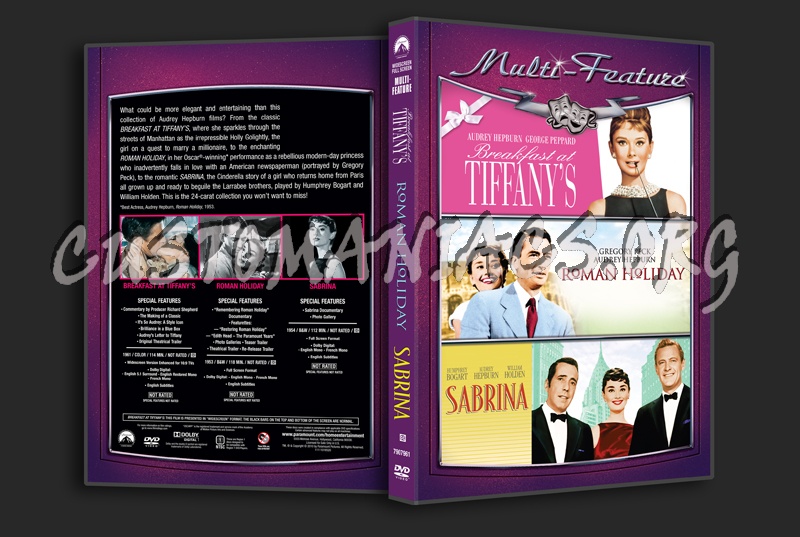 Breakfast at Tiffany's / Roman Holiday / Sabrina dvd cover