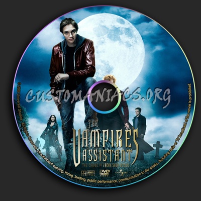 The Vampire's Assistant dvd label