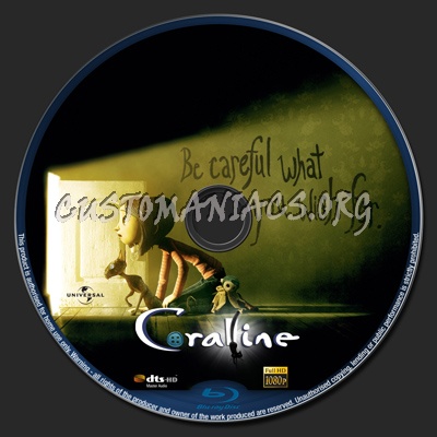 Coraline blu-ray label