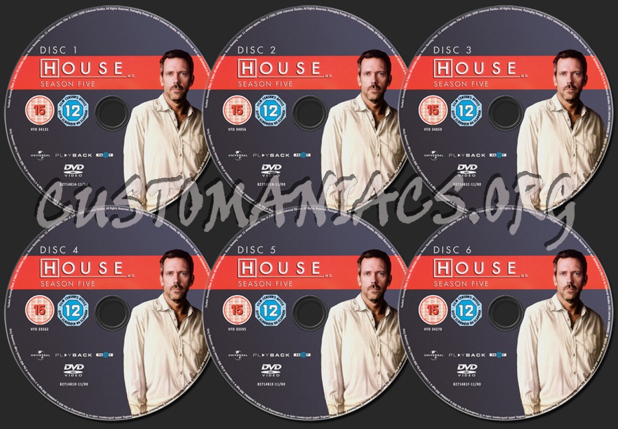 House Season 5 dvd label