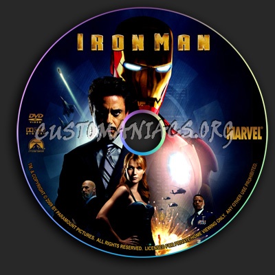 Iron Man dvd label