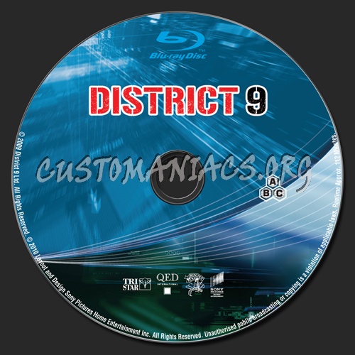 District 9 blu-ray label