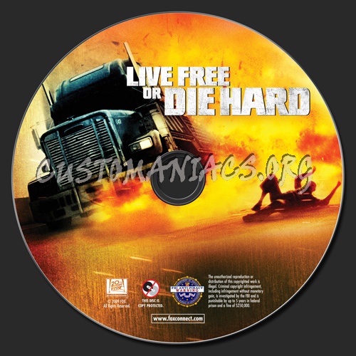 Live Free Or Die Hard dvd label