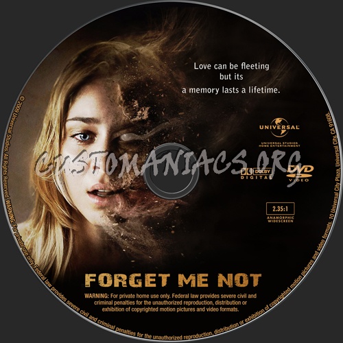 Forget Me Not dvd label