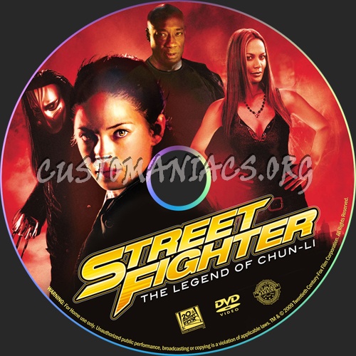 Street Fighter: The Legend of Chun-Li dvd label