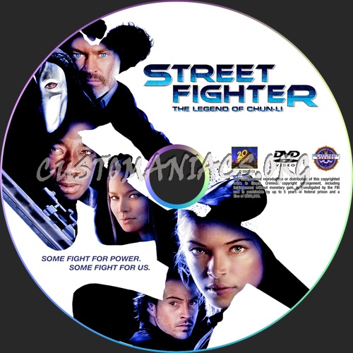 Street Fighter: The Legend of Chun-Li dvd label