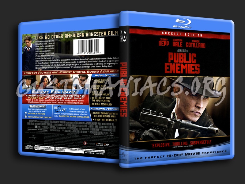 Public Enemies blu-ray cover