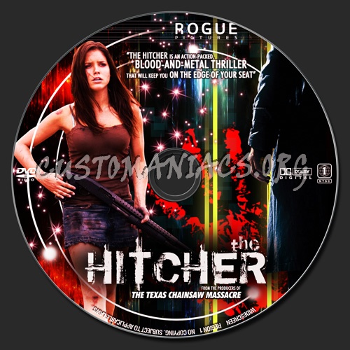 The Hitcher dvd label