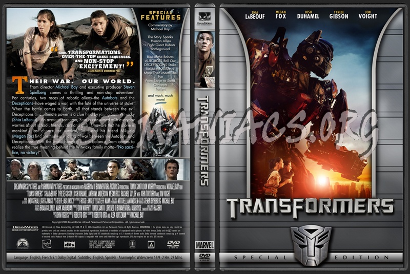 Transformers dvd cover