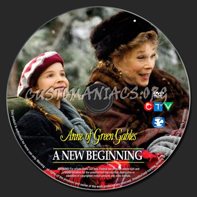 Anne of Green Gables A New Beginning dvd label