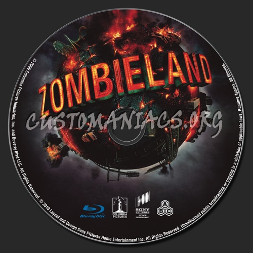 Zombieland blu-ray label