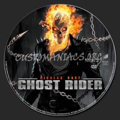 Ghost Rider dvd label