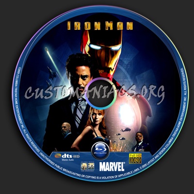 Iron Man blu-ray label