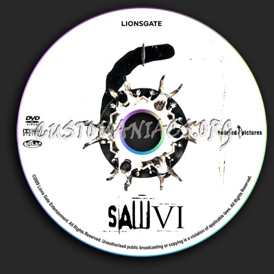 Saw 6 dvd label