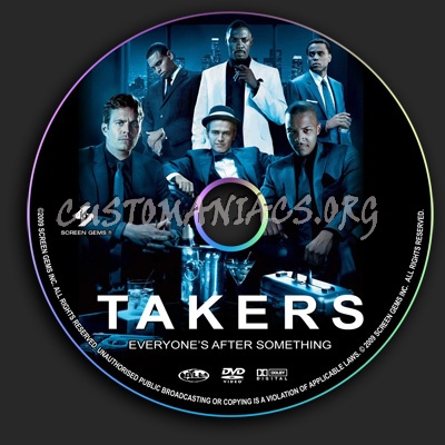 Takers dvd label