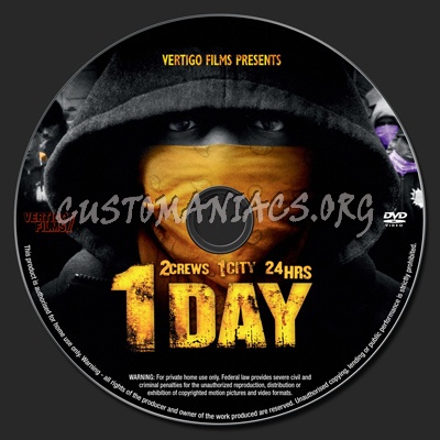 1 Day dvd label