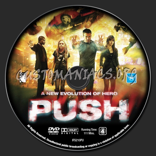 Push dvd label