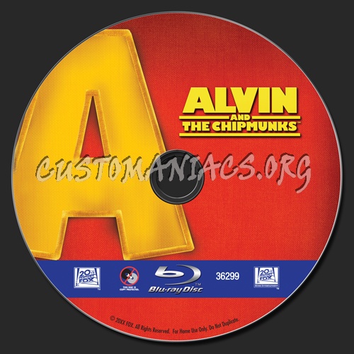 Alvin and the Chipmunks blu-ray label