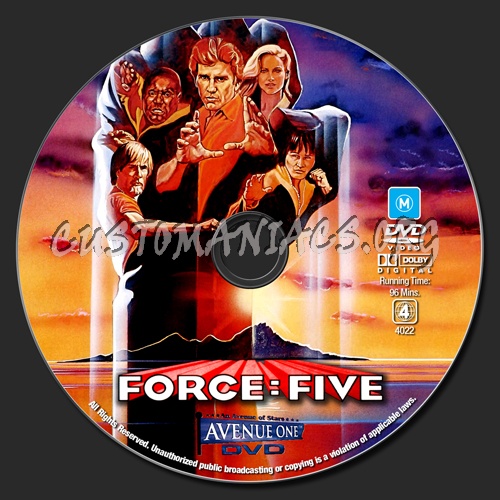 Force Five dvd label