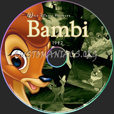 Bambi - 1942 dvd label