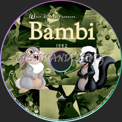 Bambi - 1942 dvd label