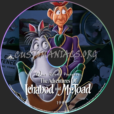 The Adventures of Ichabod and Mr Toad - 1949 dvd label