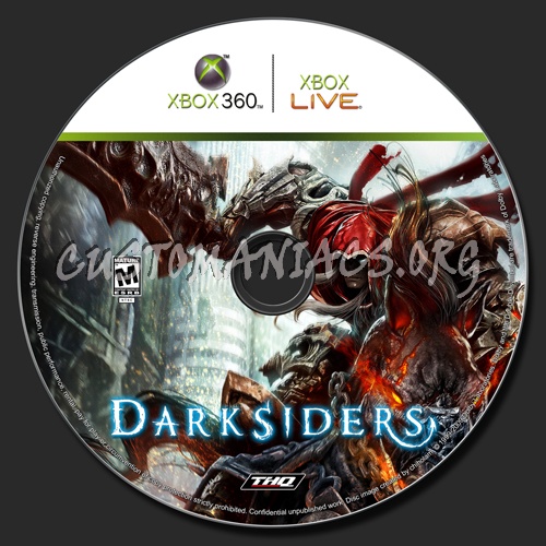 Darksiders dvd label