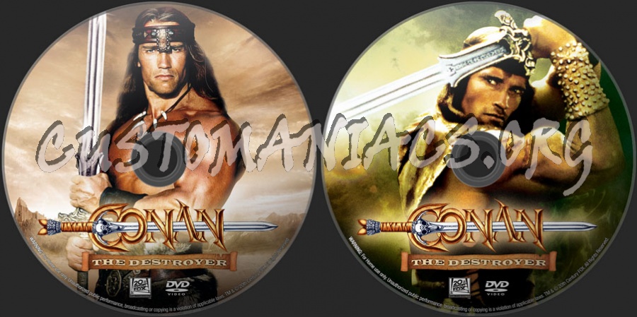 Conan The Destroyer dvd label