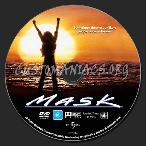 Mask dvd label