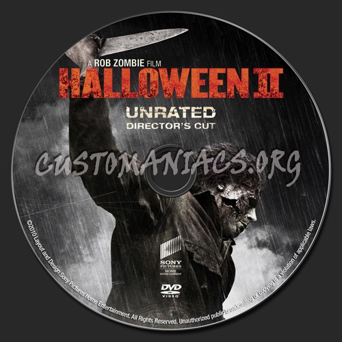 Halloween 2 Unrated dvd label