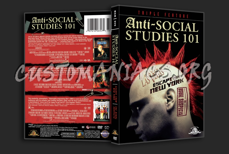 Anti-Social Studies 101: Leaving Las Vegas / Escape From New York / The Usual Suspect dvd cover