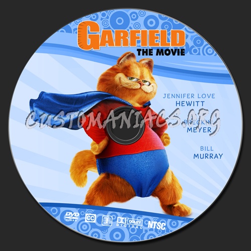 Garfield The Movie dvd label