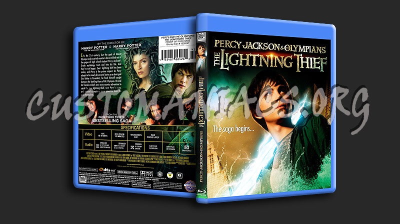 Percy Jackson & The Olympians: The Lightning Thief blu-ray cover