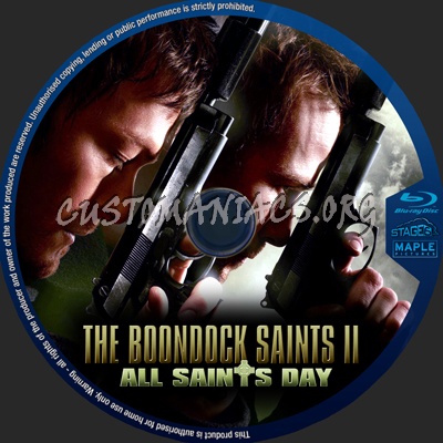 The Boondock Saints II blu-ray label