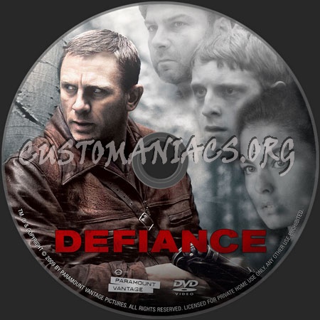 Defiance dvd label