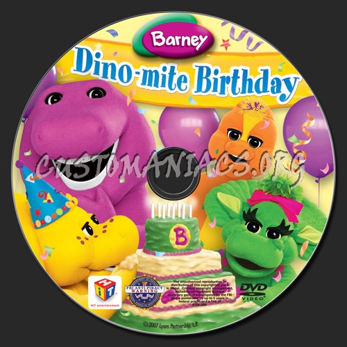 Barney Dino-mite Birthday dvd label - DVD Covers & Labels by ...