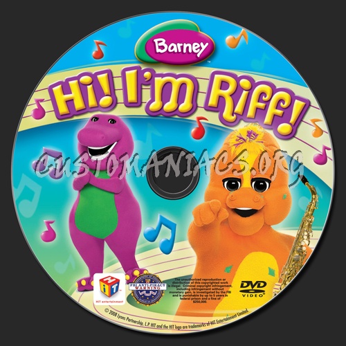 Barney: Hi! I'm Riff! dvd label