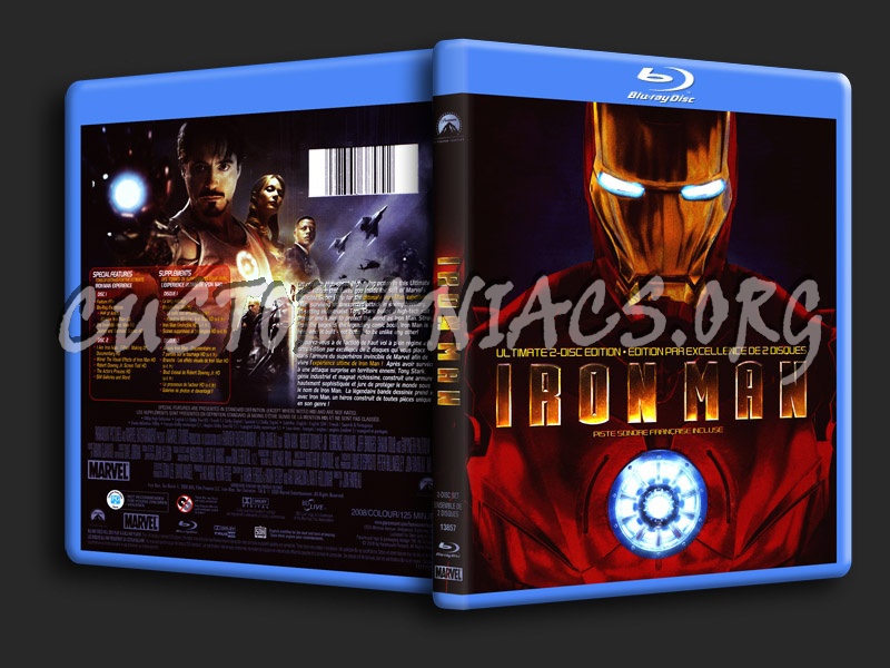 Iron Man blu-ray cover