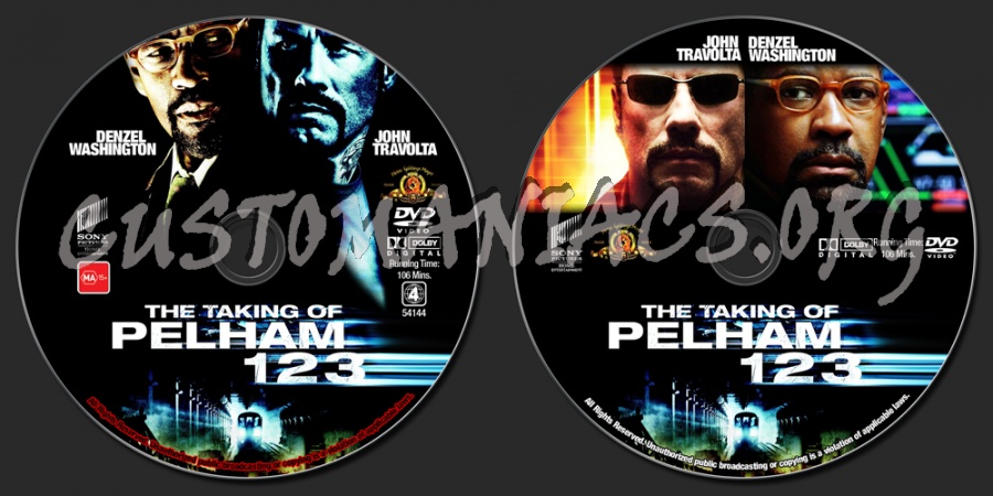 The Taking Of Pelham 123 dvd label