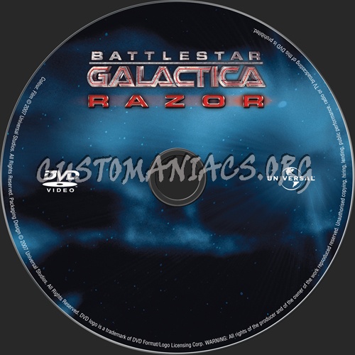 Battlestar Galactica Razor dvd label