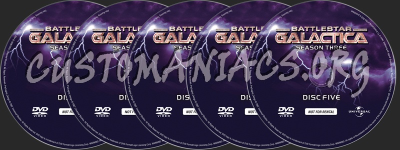 Battlestar Galactica Season 3 dvd label