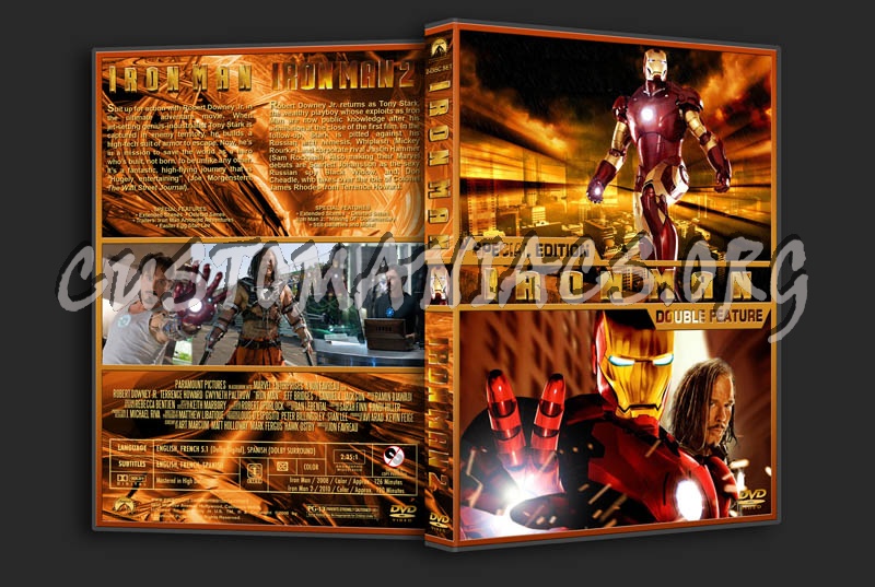 Iron Man / Iron Man 2 Double Feature dvd cover