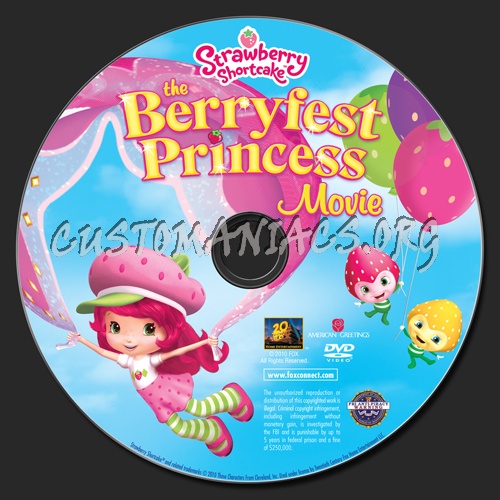Strawberry Shortcake The Berryfest Princess Movie dvd label