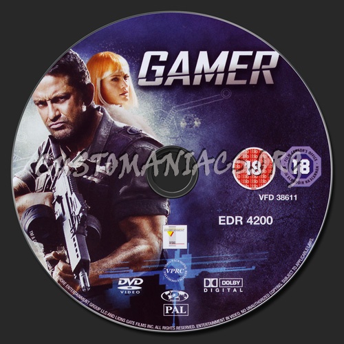 Gamer dvd label