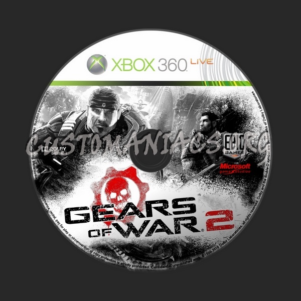 Gears of War 2 dvd label