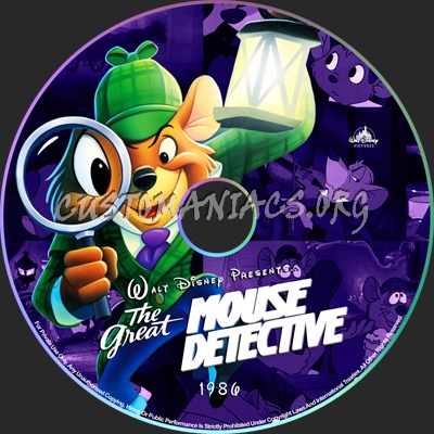 The Great Mouse Detective - 1986 dvd label