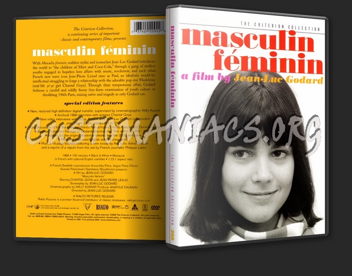 308 - Masculin Fminin dvd cover