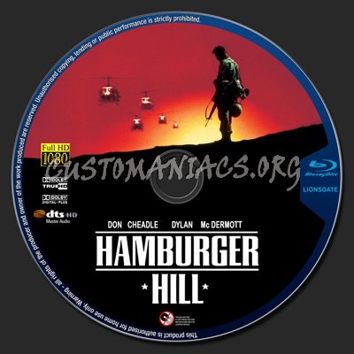 Hamburger Hill blu-ray label