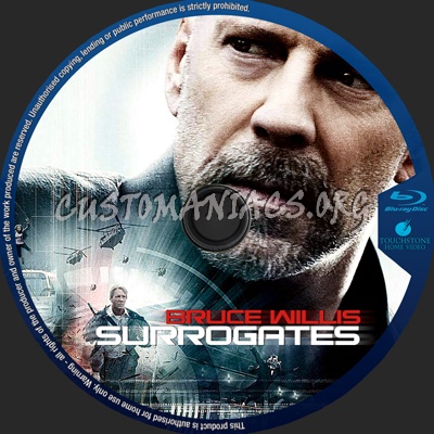 Surrogates blu-ray label